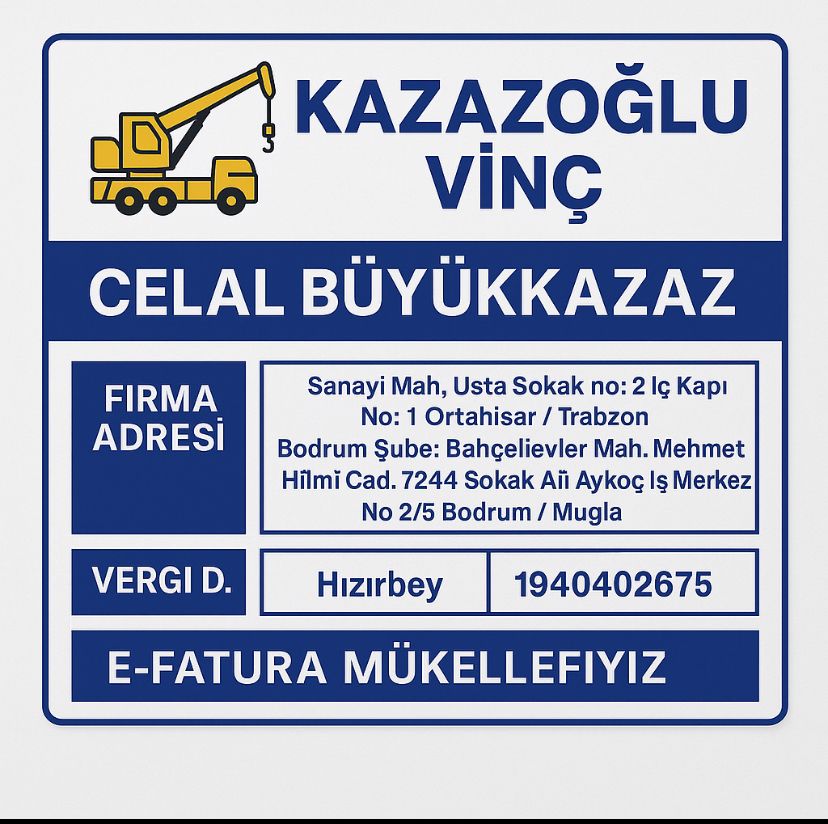 kazanoğlu vinç kazanoğlu vinç